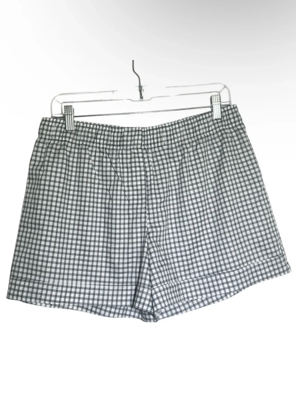 Claridge + King Black White Check The Boxer Shorts NWT Large